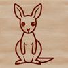 A simple line drawing of a cute animal, suitable for graphic design and digital crafting.