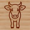 Cows SVG Graphic Clip Art A simple line drawing of an animal commonly found on farms.