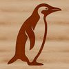 Simple Penguin Graphic A simple line drawing of a penguin in a natural environment.