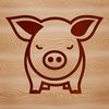 Simple SVG Pig Design Free Download A simple illustration of a standing pig with cute facial features.