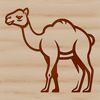 Cute Camel Silhouette A simple line drawing of a cute camel standing on its hind legs.