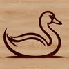 A simple line drawing of a cute swan, suitable for vector design and cutting machine projects.