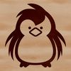 Cute Antarctic Penguin Line Drawing A simple line drawing of a cute penguin, commonly found in the Antarctic region.