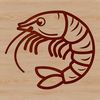 Minimalist Shrimp Drawing SVG A simple line drawing of a shrimp, ideal for vector designs and cutting machine templates.