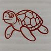 Simple line drawing of a cute sea turtle, ideal for crafting and design projects.