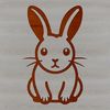 Hand-Drawn Bunny Illustration Simple line drawing of a rabbit sitting on its hind legs.