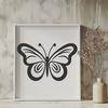 A simple line drawing illustration of a cute butterfly.