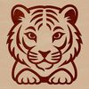 Adorable SVG Tiger Design A simple line drawing of a tiger cub, created as vector art for both personal and commercial use.