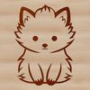 Adorable Fox Illustration in Vector Format A cute cartoon-style fox illustration in vector format for various design uses.