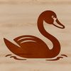 Simple Swan Line Drawing A simple line drawing of a cute swan animal.