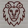 Roaring Lion Head Design Simple line drawing of a lion's head.