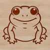 Wild Toad Illustration in Profile View Illustrative line drawing of a wild toad in profile.