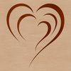 Simple line drawing of a love heart symbol used in Valentines and wedding designs.
