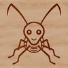A simple line drawing of an adorable insect animal.