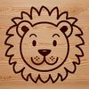 Beautiful Line Art Lion Head A simple line drawing of a lion's head, highlighting its distinctive features.