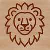 Simple Lion Silhouette Illustration A simple line drawing of a lion's head, a classic representation of the big cat.