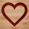 Line Art Love Token A simple line drawing of a heart symbol, ideal for graphic design and crafting projects.