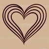 A minimalist vector illustration of a love heart symbol, perfect for crafting and design projects.