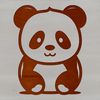 A simple line drawing illustration of a cute panda, suitable for various design purposes.