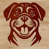 Canine Vector Art - Free Rottweiler Illustration An illustration of a rottweiler in vector format, ideal for cutting machines or laser engraving tools.
