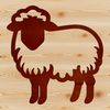 Beautiful Line Drawn Sheep Graphic A simple line drawing of a farm animal, a sheep, designed as a vector graphic.