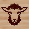 Free SVG Sheep Template for Download An illustration of a sheep, created as a vector graphic for use in various design projects.