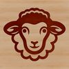 Line Art Sheep Head Icon A simple line drawing of a sheep's head, suitable for vector design or clip art.