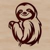 Simple Sloth Drawing SVG A simple line drawing of a sloth, suitable for vector graphics and cutting machine designs.