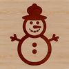 Simple Snowman Silhouette Simple winter icon of a snowman made up of interconnected lines.