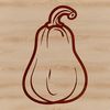 A simple line drawing of a squash, suitable for digital use in various formats.
