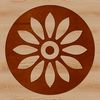 Tall Sunflower Graphic Design Element An illustration of a tall sunflower with a cluster of bright yellow blooms surrounding a central disk.