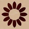 An outline illustration of a single sunflower bloom in black and white lines, suitable for use in graphic design projects.