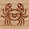 Wild Crab Line Art SVG Icon A simple line drawing of a wild crab, suitable for vector design and cutting machine applications.