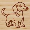 A simple line drawing of a standing dachshund dog, suitable for personal and commercial use in various digital formats.