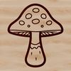 Minimalist Mushroom Illustration A simple line drawing of a mushroom, suitable for various uses such as clip art or vector design.
