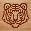 Tiger Silhouette Vector A simple line drawing of a tiger's head, created as a vector graphic.