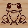 Free SVG Toad Clipart Design A simple line drawing of a toad, suitable for vector art and cutting machine designs.