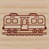 Simple Train Illustration A vector representation of a classic locomotive with clean shapes and lines.