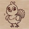 Simple Turkey Silhouette for Cricut Projects A simple line drawing of a domesticated turkey in its natural habitat.