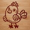 Line Art Turkey Clipart A simple line drawing of a turkey, suitable for use as a clip art design on various platforms.