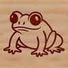 Hand-Drawn Frog SVG Icon A simple line drawing of a cute frog character created in vector format for various design applications.