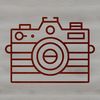 Vector graphic of a camera, suitable for various uses including design and cutting projects.