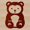 Line Art of a Cute Animal Friend Simple line drawing illustration of a bear in a playful pose.