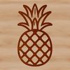 Tropical Vacation Clipart A simple illustration of a pineapple, suitable for use as clip art or in vector designs.