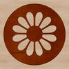 A minimalist vector illustration of a single sunflower plant in full bloom.