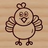 Christmas Celebration Graphic Simple line drawing of a farm animal, often associated with Christmas celebrations.