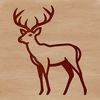 Beautiful Line Drawing Deer A simple line drawing of a wild deer in a natural setting.