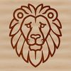 Simple Lion Face SVG Design A simple line drawing of the head of a lion, a big cat species commonly found in safari environments.
