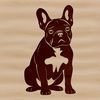 French Bulldog Vector Illustration A sitting French bulldog depicted as a vector illustration.