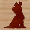 A digital illustration of a sitting miniature dog breed.